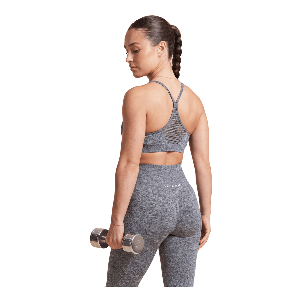 Quincy Seamless Sport Bra - Gray Melange product photo