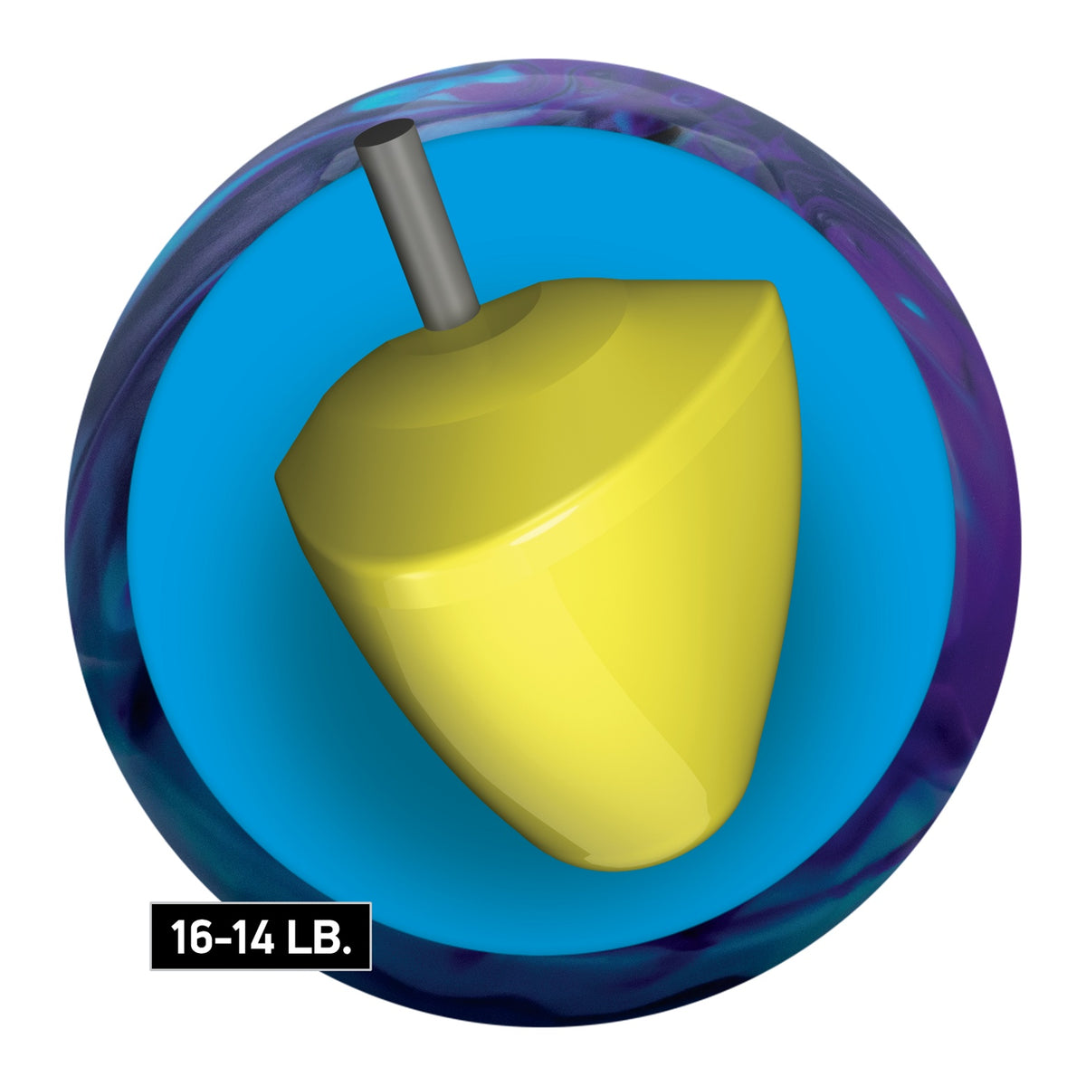 Radical No Doubt Smoke/Blue/Purple Bowling Ball in Smoke Blue Purple - core
