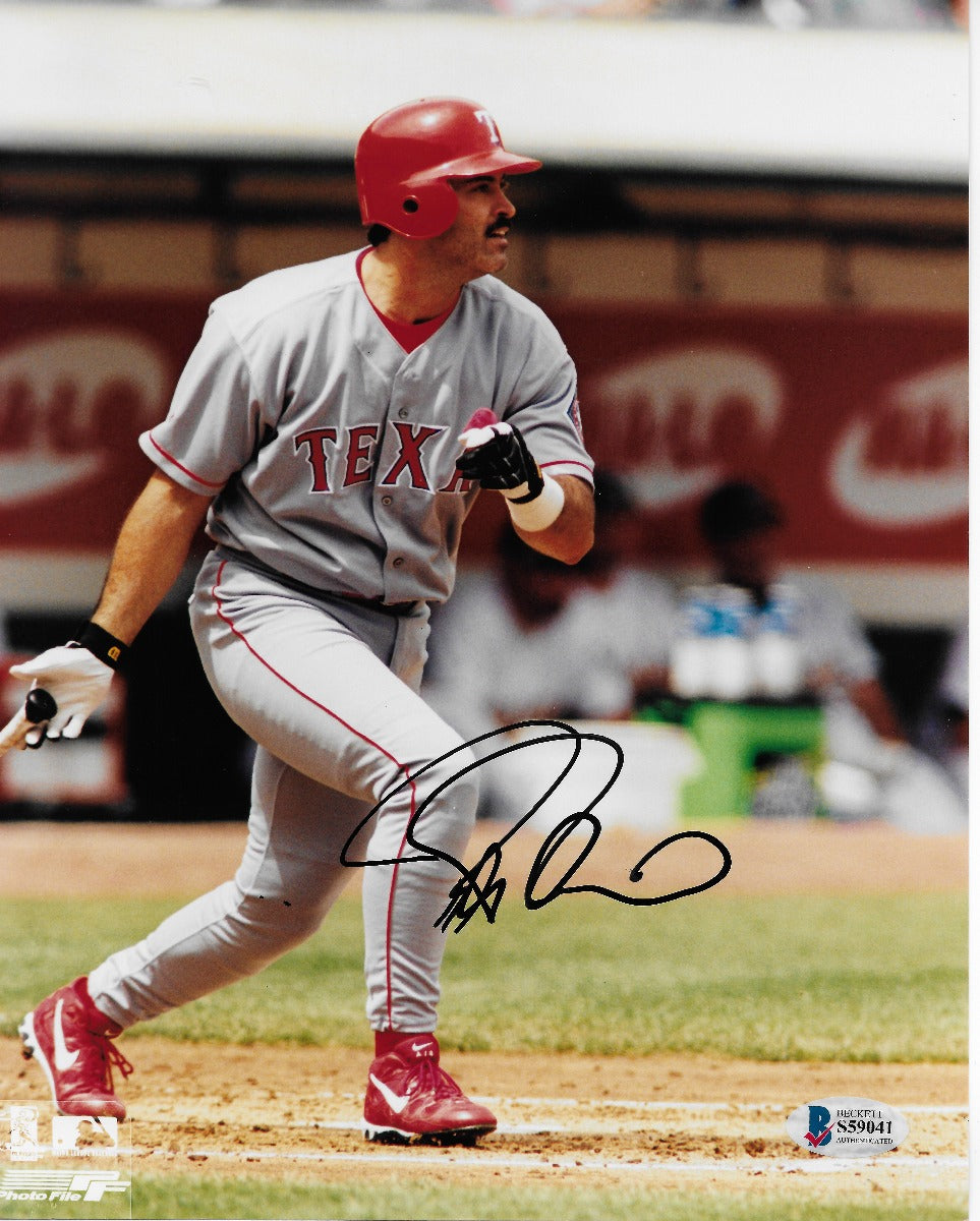 Rafael Palmeiro Autographed Texas Rangers 8x10 Photo Beckett Authenticated