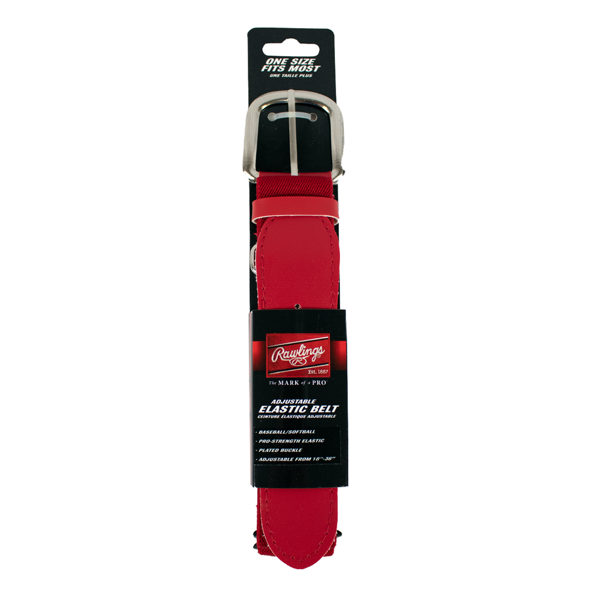RAWLINGS Adjustable Belt for Adult in Scarlet Red
