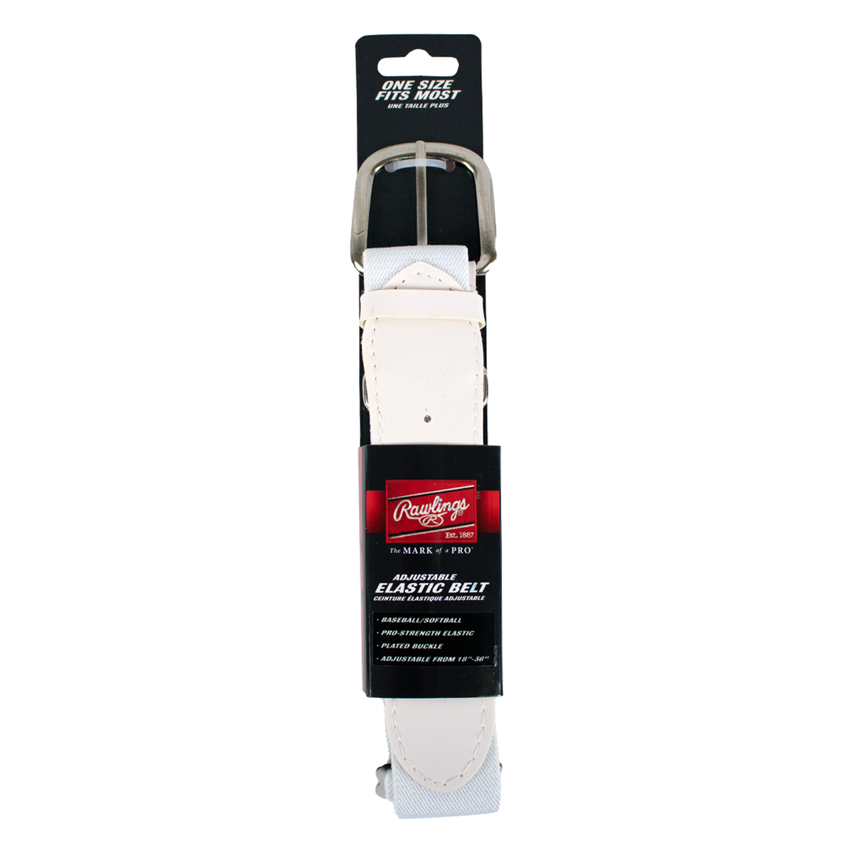 RAWLINGS Adjustable Belt for Adult in White