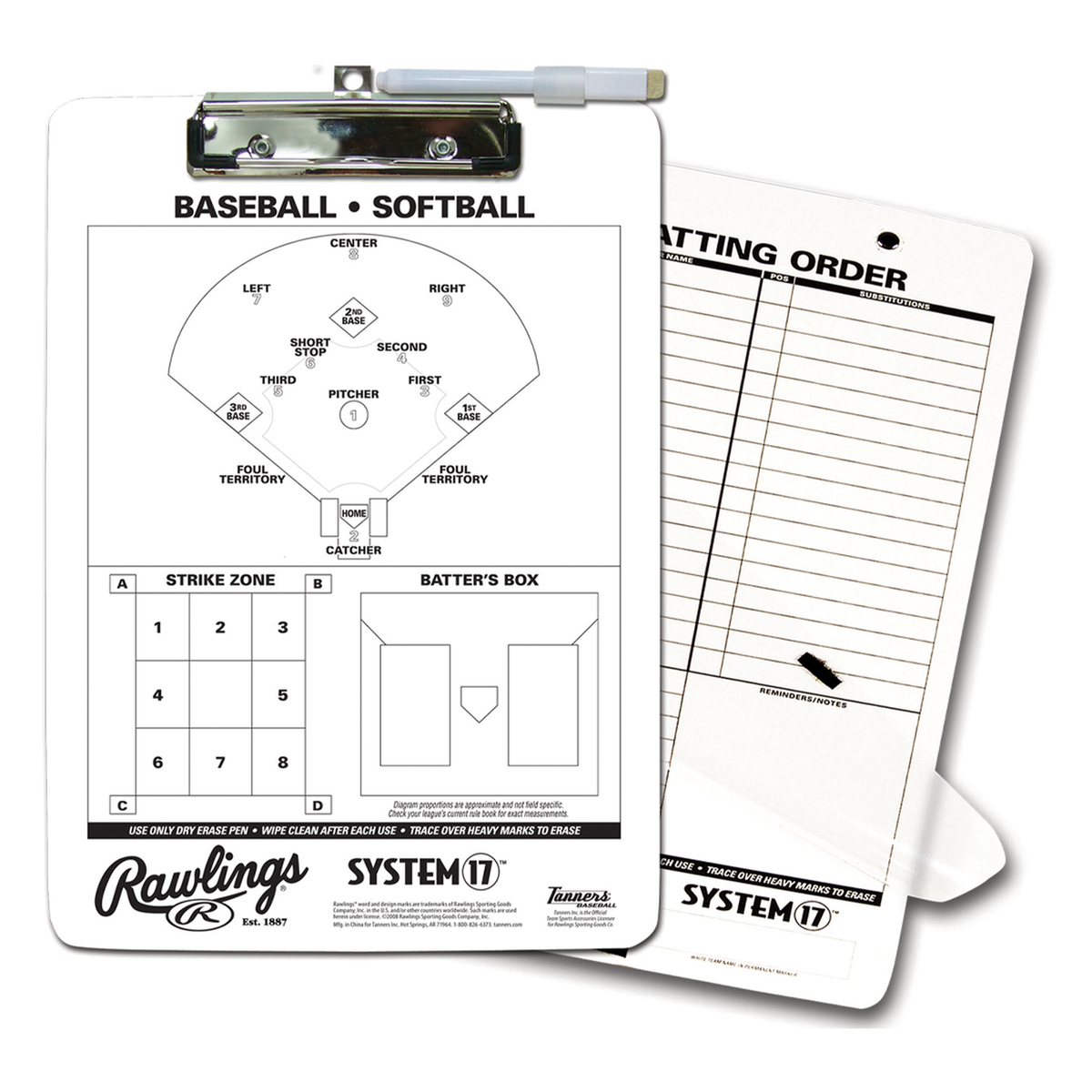 RAWLINGS Baseball Coach's Clipboard
