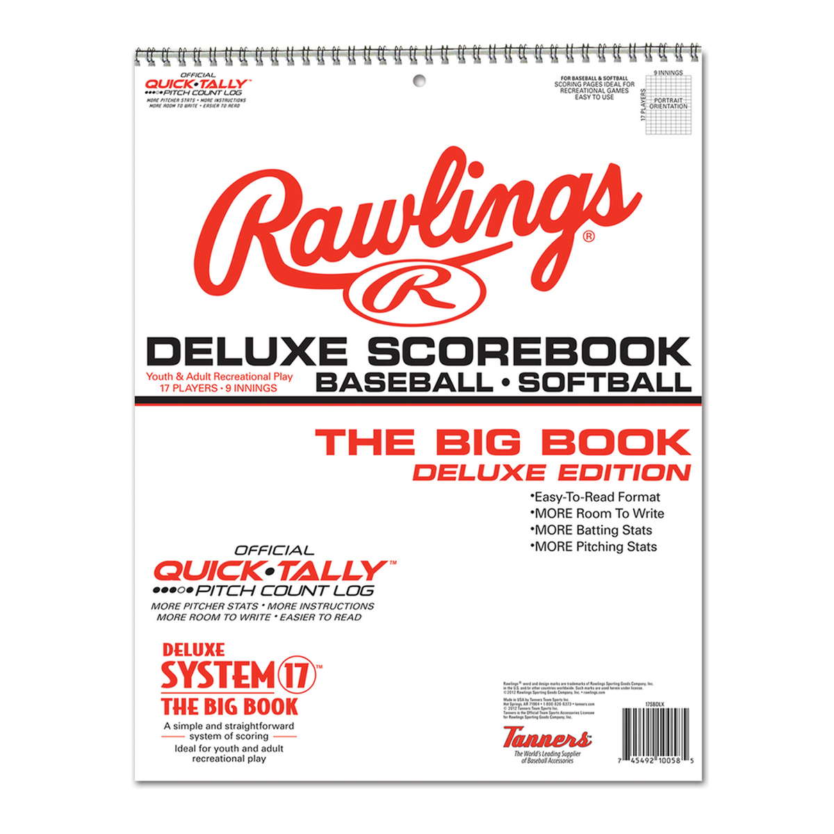 RAWLINGS "Big Book" Baseball Scorebook
