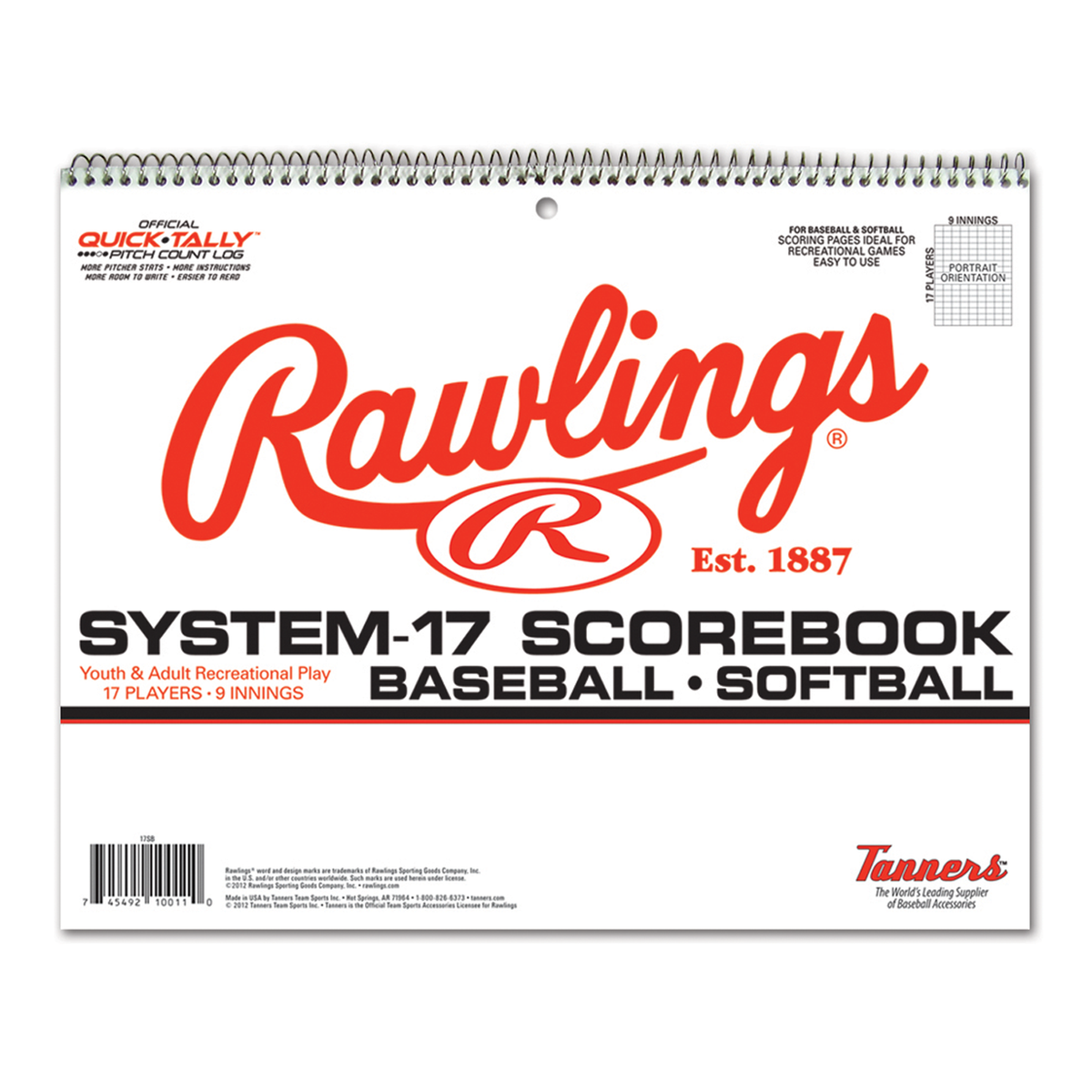 RAWLINGS System-17 Baseball Scorebook