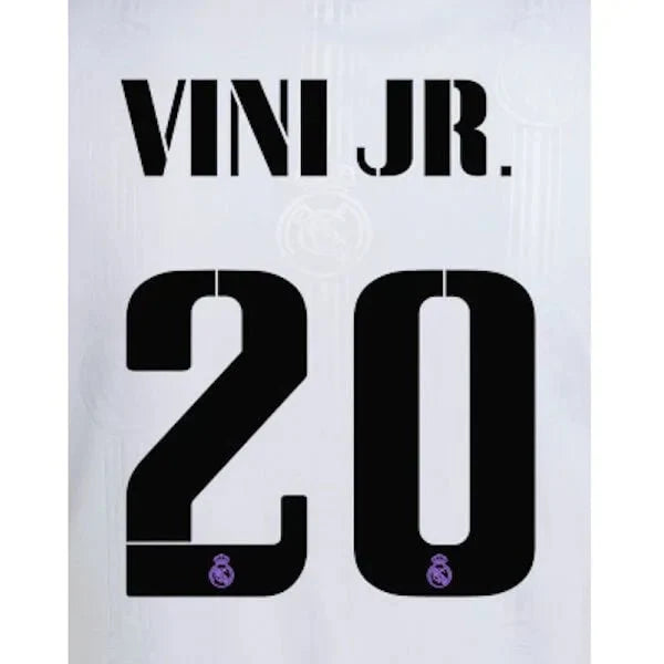 Real Madrid 2022/23 Vini JR #20 Jersey Name Set