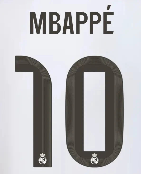 Real Madrid 2025/26 Home MBAPPE #10 Youth Official Name Set
