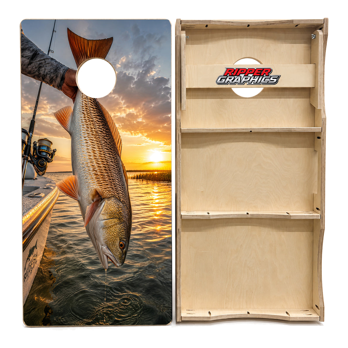 Red Fish Cornhole Design - CH5067 - Great Call Athletics