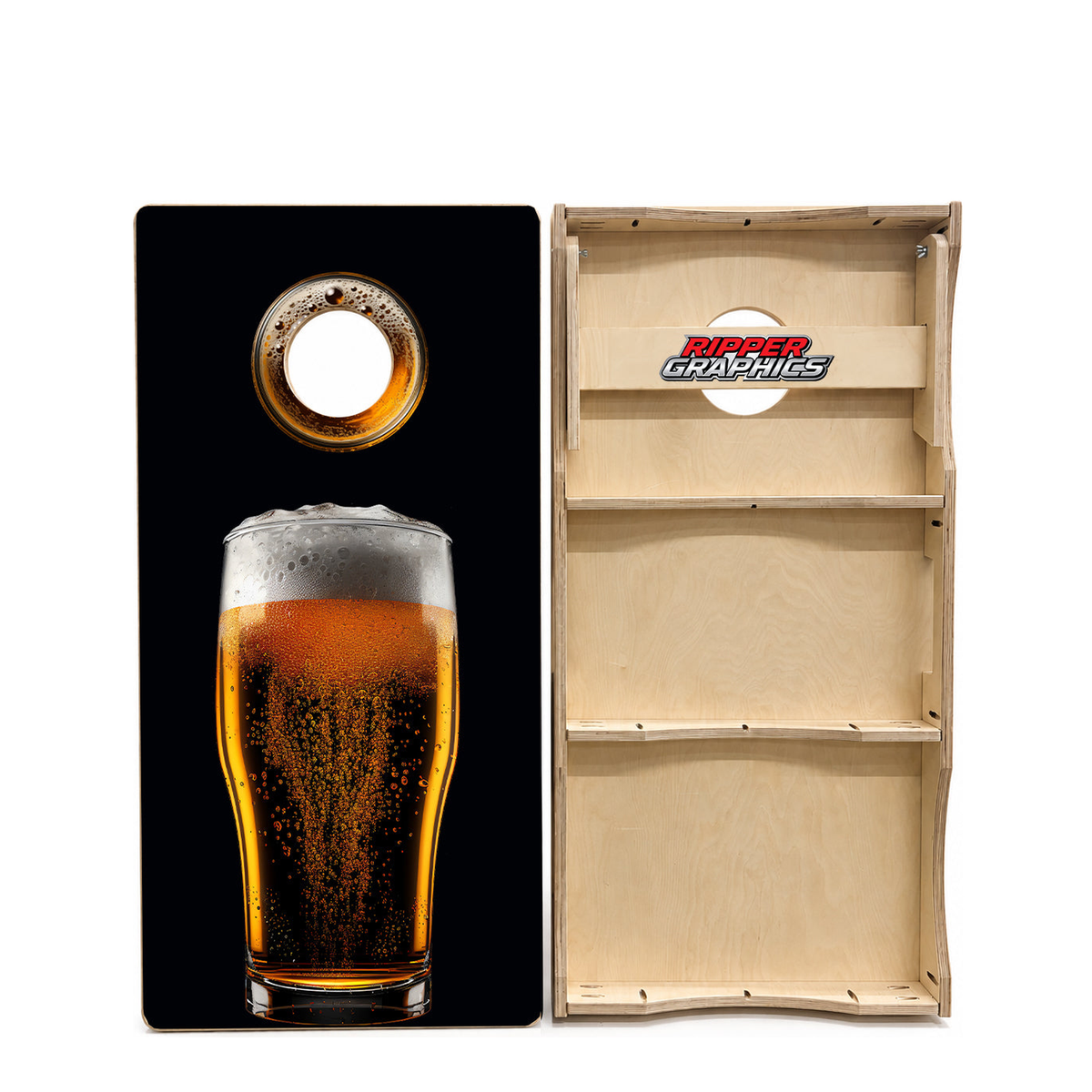 Refreshing Glass of Beer Cornhole Design product photo