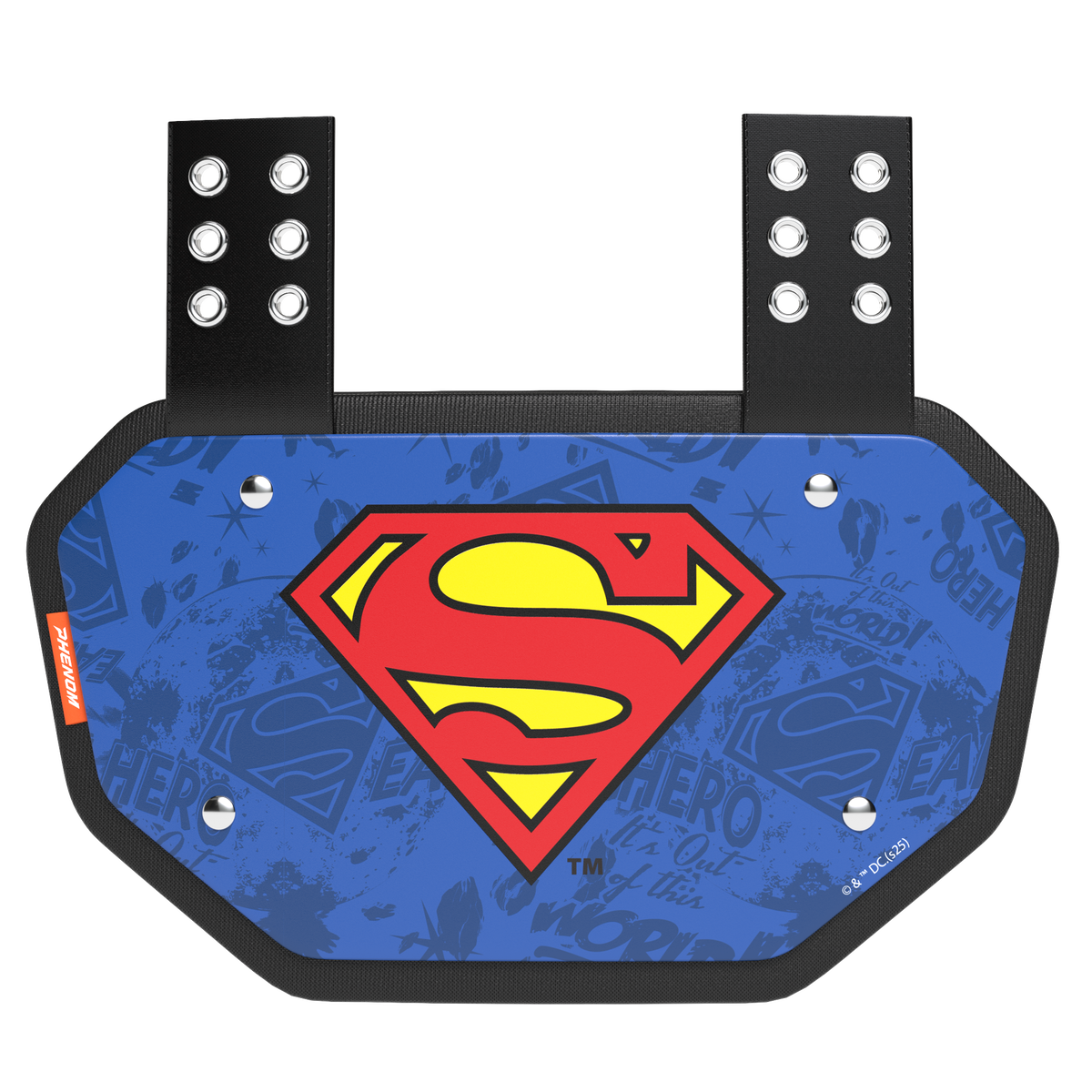 Phenom Elite Football Back Plate - Superman