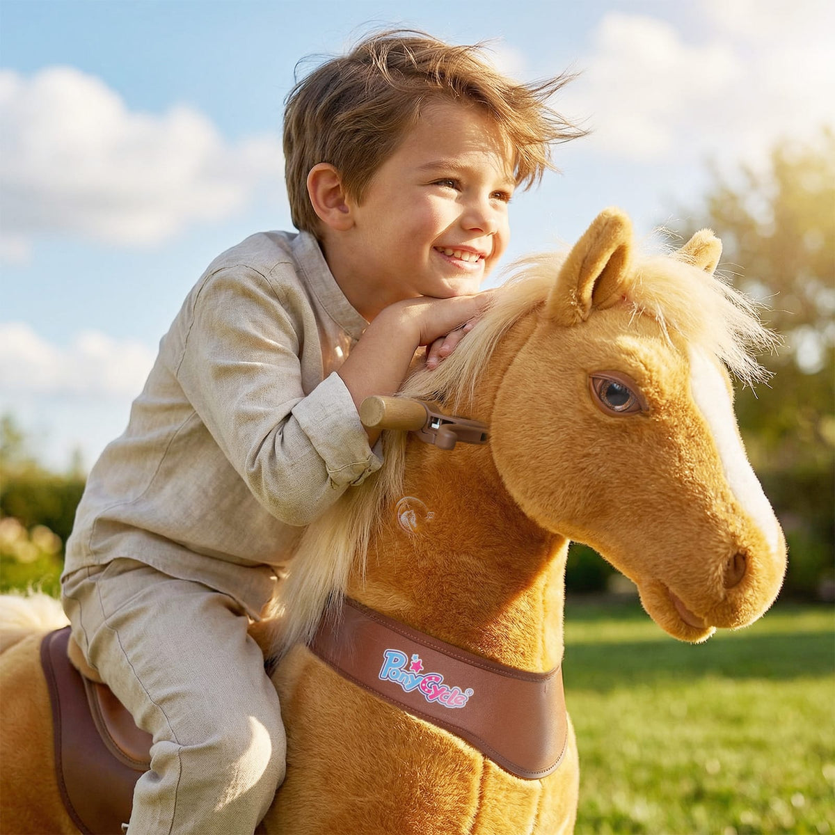 Model Y® Horse Ride-On Toy Age 4, 7, Light Brown - View 4