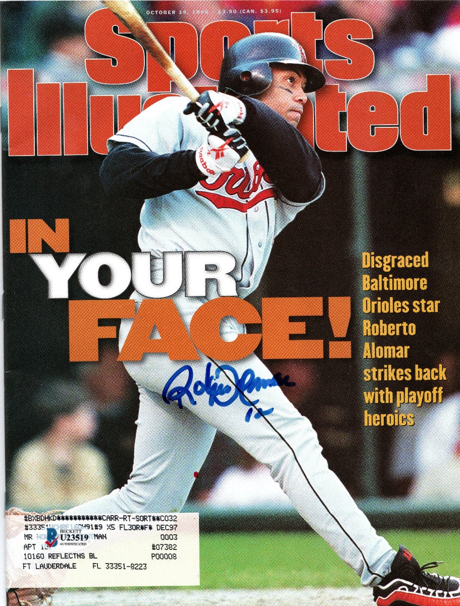 Roberto Alomar Autographed Baltimore Orioles Sports Illustrated 10/14/96 Beckett Authenticated