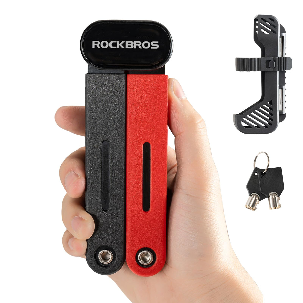 ROCKBROS Folding Heavy Duty Anti Theft Bike Lock 120cm/47.24inch with 2 Keys
