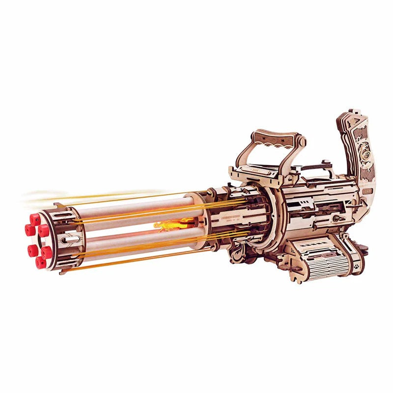 ROKR-Robotime - Rotating Barrel Machine Gun Toy 3D Wooden Puzzle