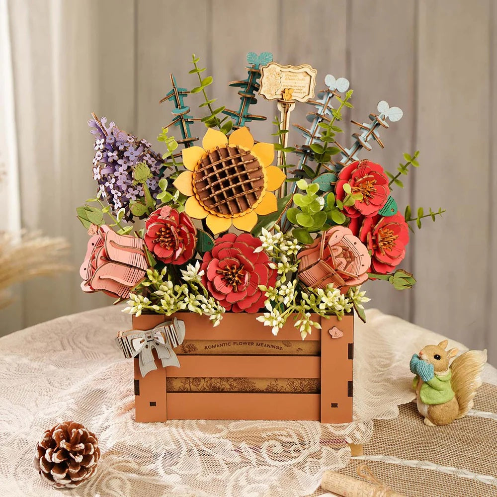 Wooden Flower Box - Wood Bloom Craft - View 2