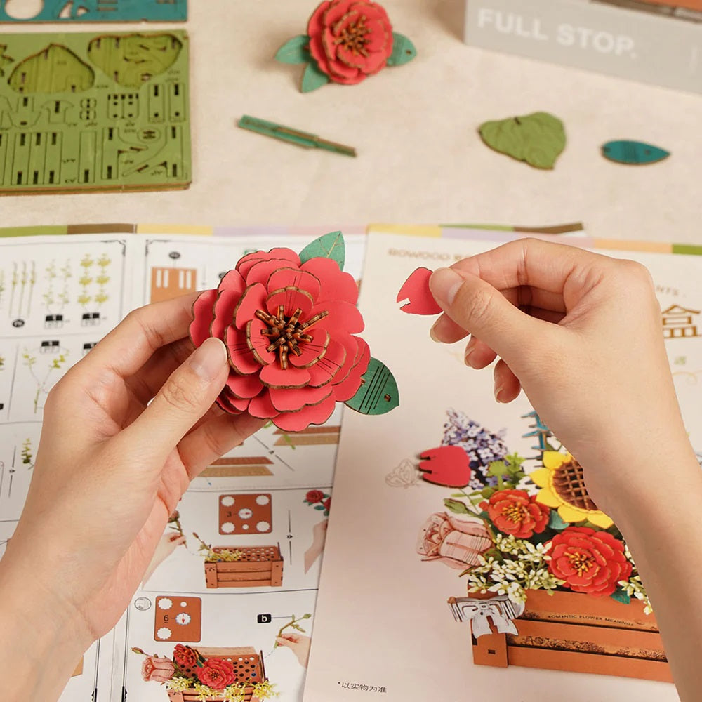 Wooden Flower Box - Wood Bloom Craft - View 4