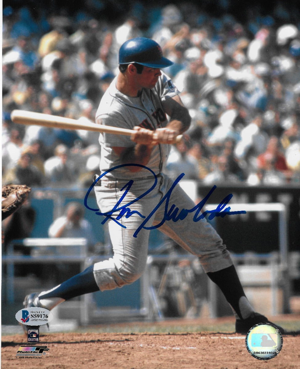 Ron Swoboda Autographed New York Mets 8x10 Photo Beckett Authenticated
