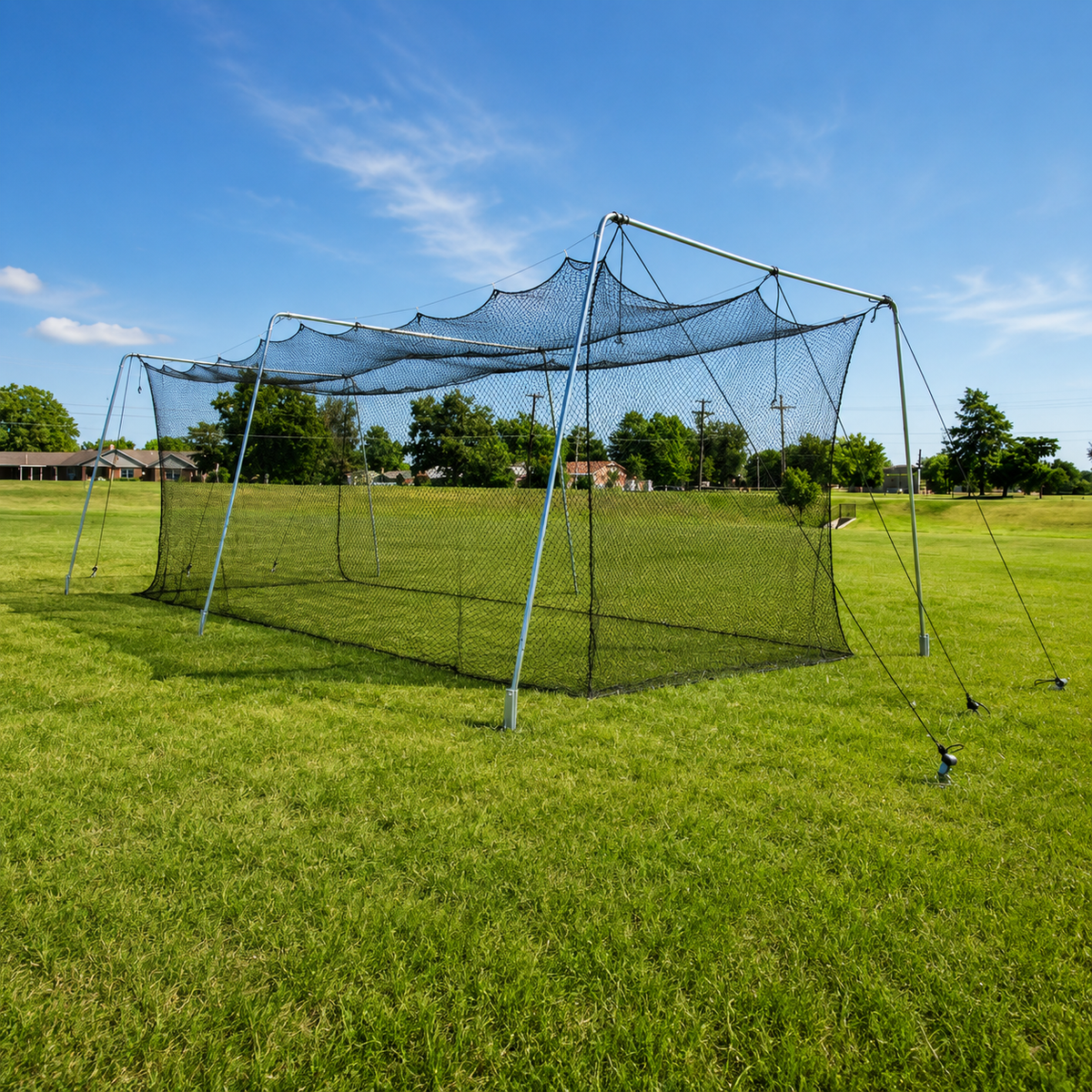Cimarron 70x12x12 #24 Rookie Batting Cage and Cable Frame - Front View