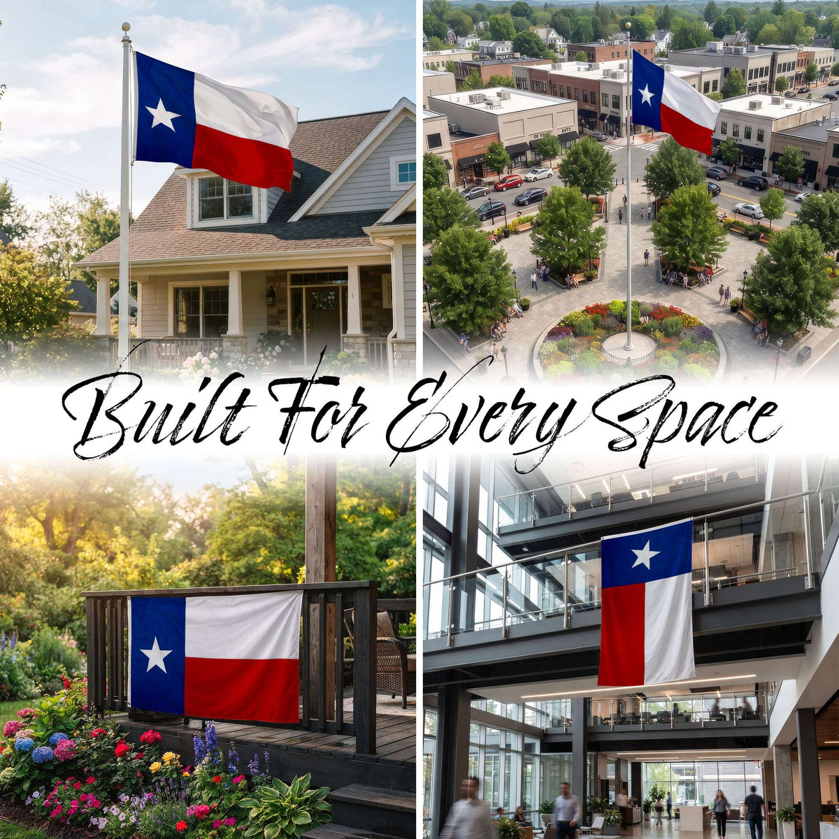 Texas State Flag 220GSM Embroidered Spun Polyester 3x5 Ft - View 6