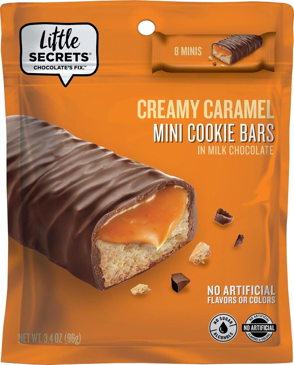 Little Secrets Chocolate Creamy Caramel Cookie Bar, 3.4 oz (Case of 6)
