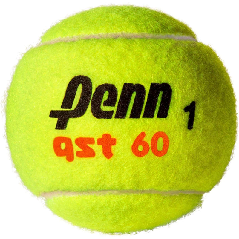 Can of Penn QST 60 tennis balls designed for beginner and youth training play.