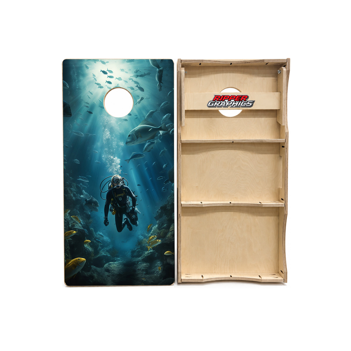 Scuba Diving Cornhole Design product photo