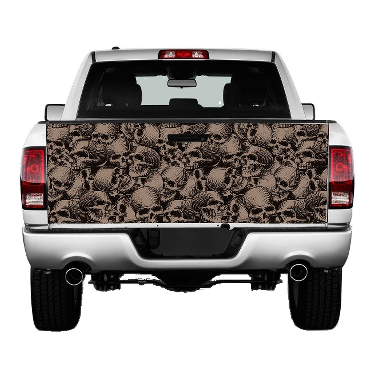 Seamless Skulls Tailgate Wrap Vinyl Graphic Decal Sticker product photo