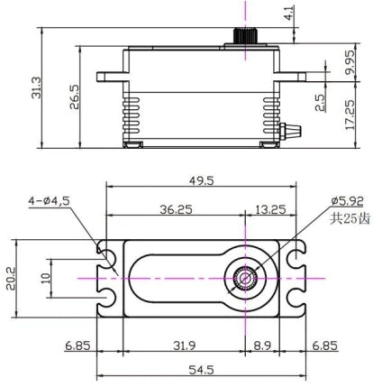 RAW800LP Servo, Brass Edition, Programmable Servo - View 5