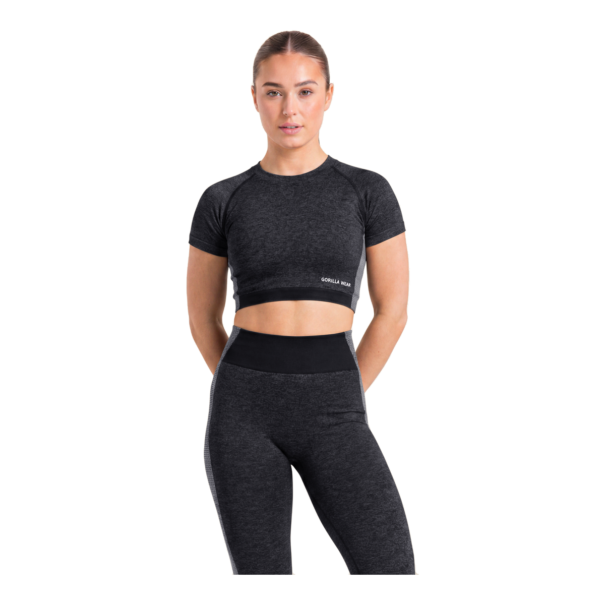 Selah Seamless Crop Top - Black product photo