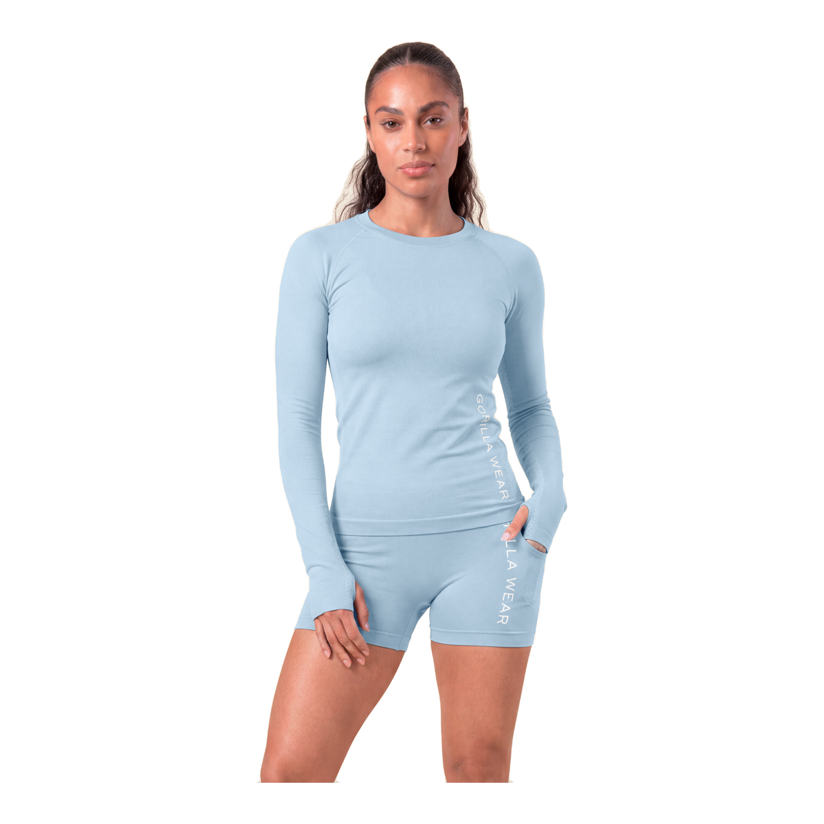 Selah Seamless Long Sleeve - Light Blue product photo