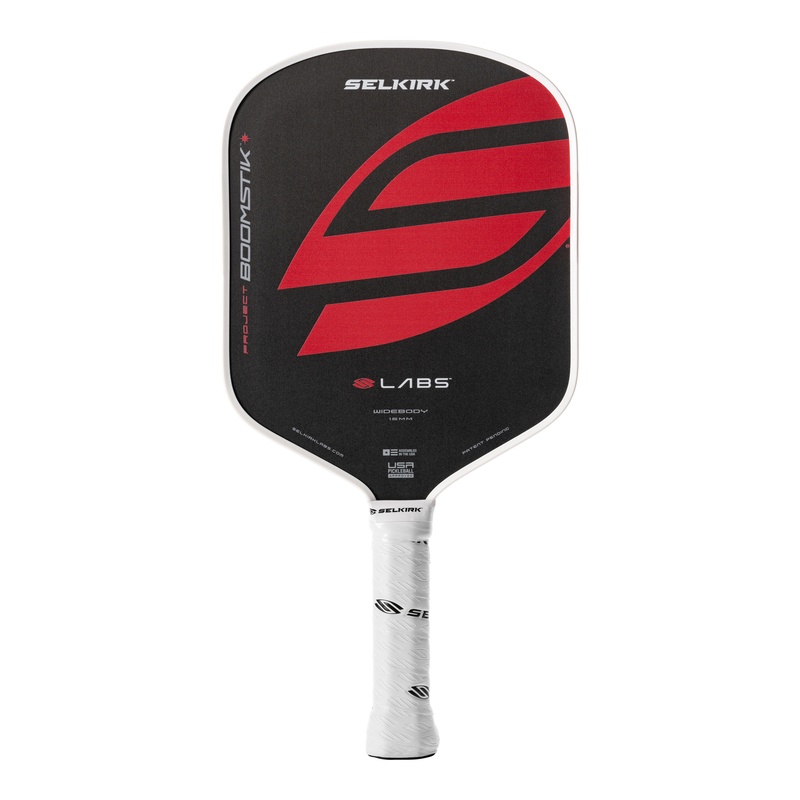 Selkirk LABS Project Boomstik Pickleball Paddle in Black Red - widebody UPA front view