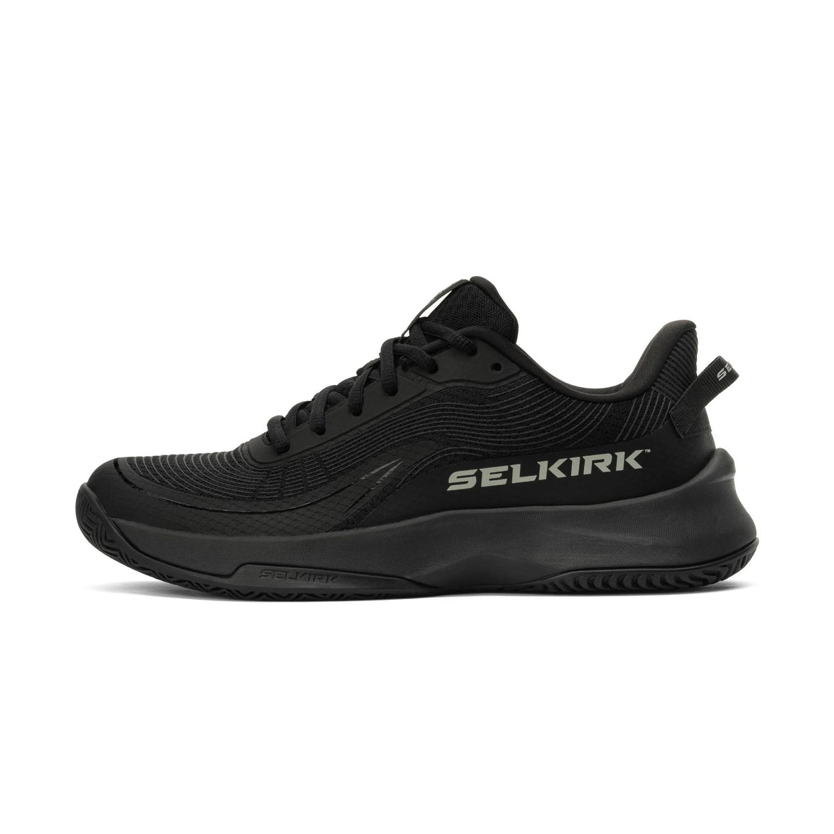 Selkirk Sport men’s CourtStrike Pro pickleball shoes with lace-up closure, cushioned sole, and low-cut athletic design, shown as a pair.