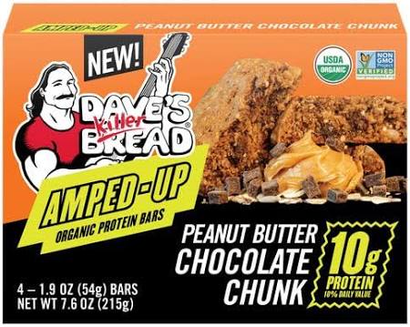 Dave's Killer Bread Organic Peanut Butter Chocolate Chip Protein Bars, 7.6 oz (Case of 6)