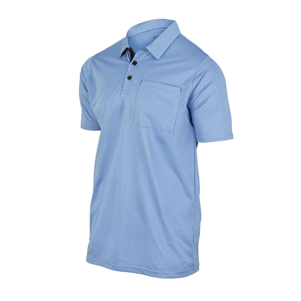 SMITTY BB-S349 Major League Umpire Short Sleeve Baseball Shirt Softball in Blue w/ Black - front view