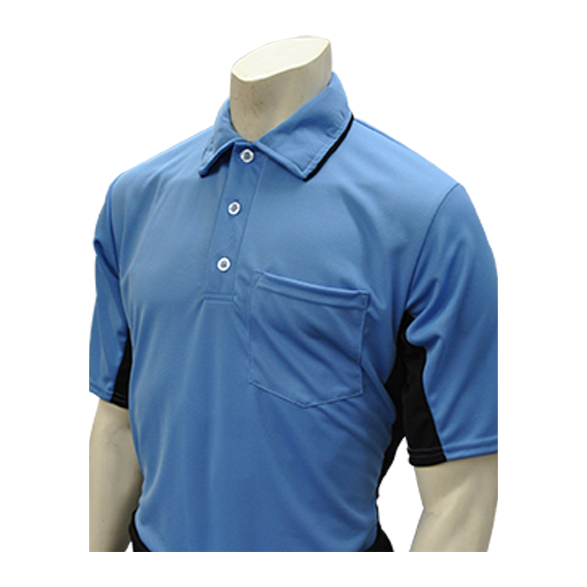 SMITTY USA-312 MLB Style Short Sleeve with Side Panels Baseball Umpire in Blue with Black Side Panels - front view