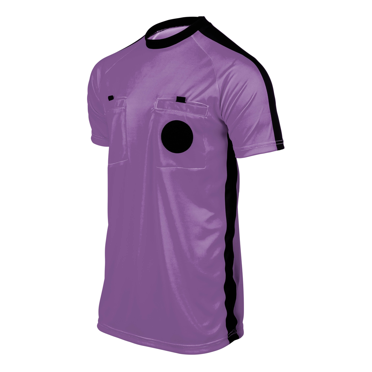 Smitty USA-900-College Collegiate Soccer Referee Short Sleeve Shirt College USA in Purple - front view
