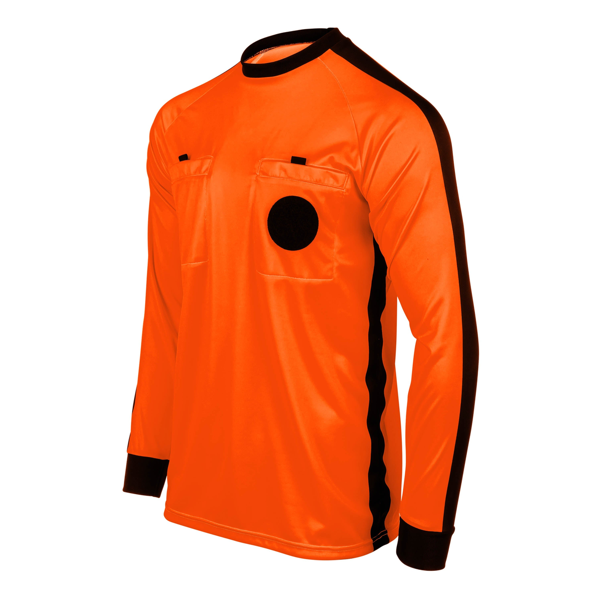 Smitty USA-901-College Collegiate Soccer Referee Long Sleeve Shirt College USA in Orange - front view