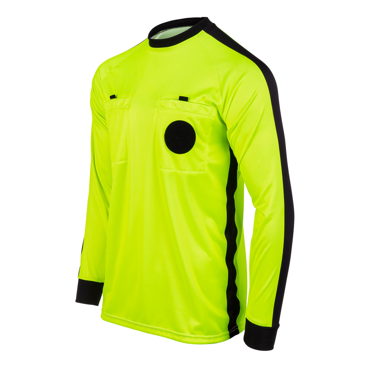 Smitty USA-901-College Collegiate Soccer Referee Long Sleeve Shirt College USA in Yellow - front view