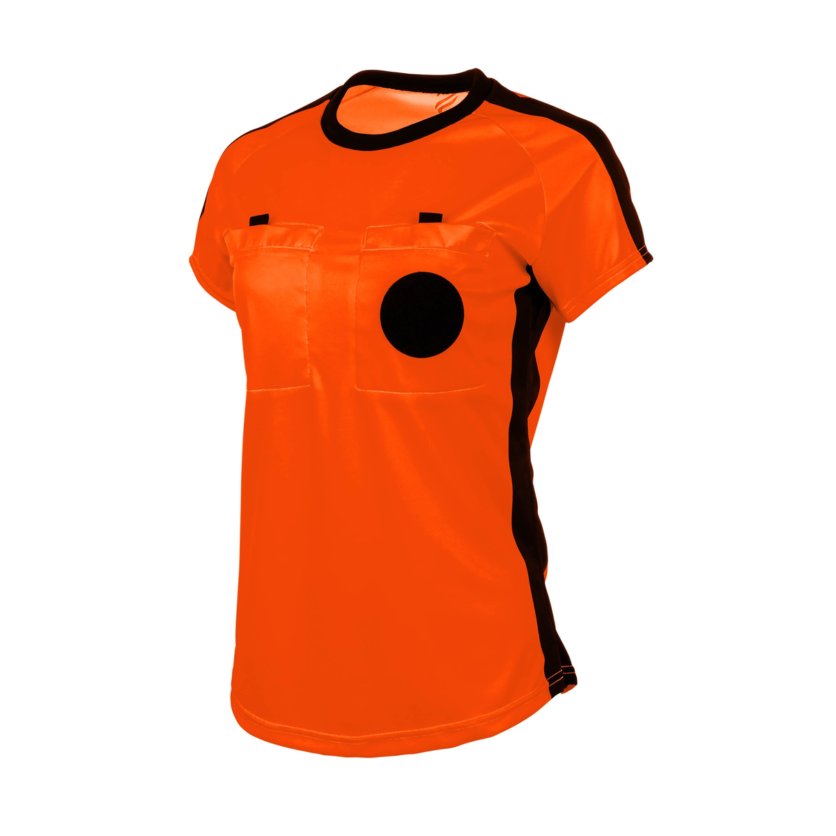 Smitty USA-902-College Women's Collegiate Soccer Referee Short Sleeve Shirt USA in Orange - front view