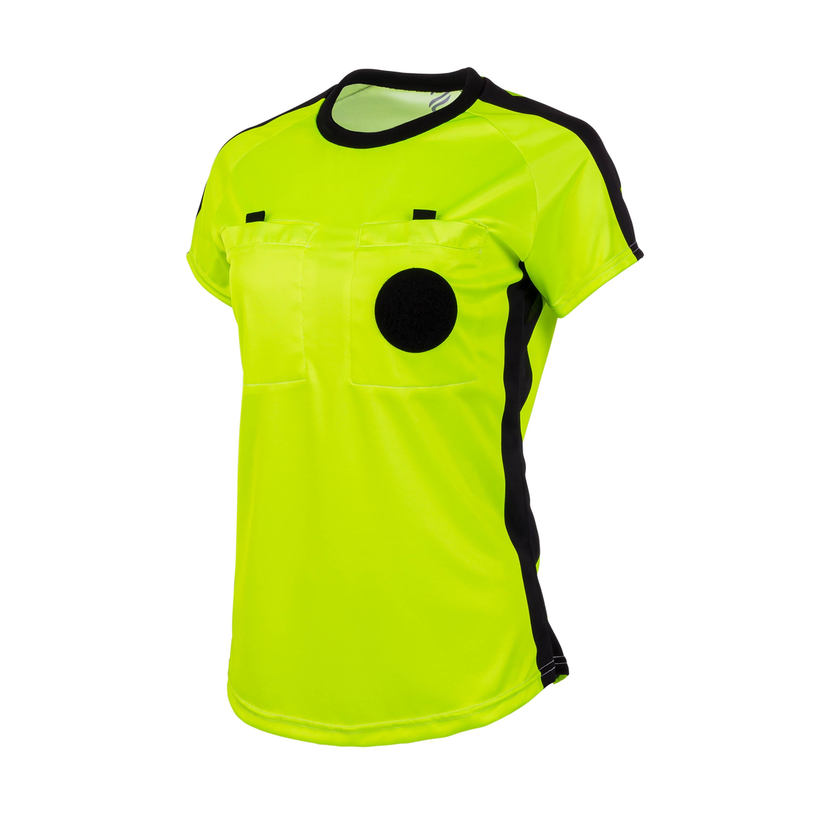 Smitty USA-902-College Women's Collegiate Soccer Referee Short Sleeve Shirt USA in Yellow - front view