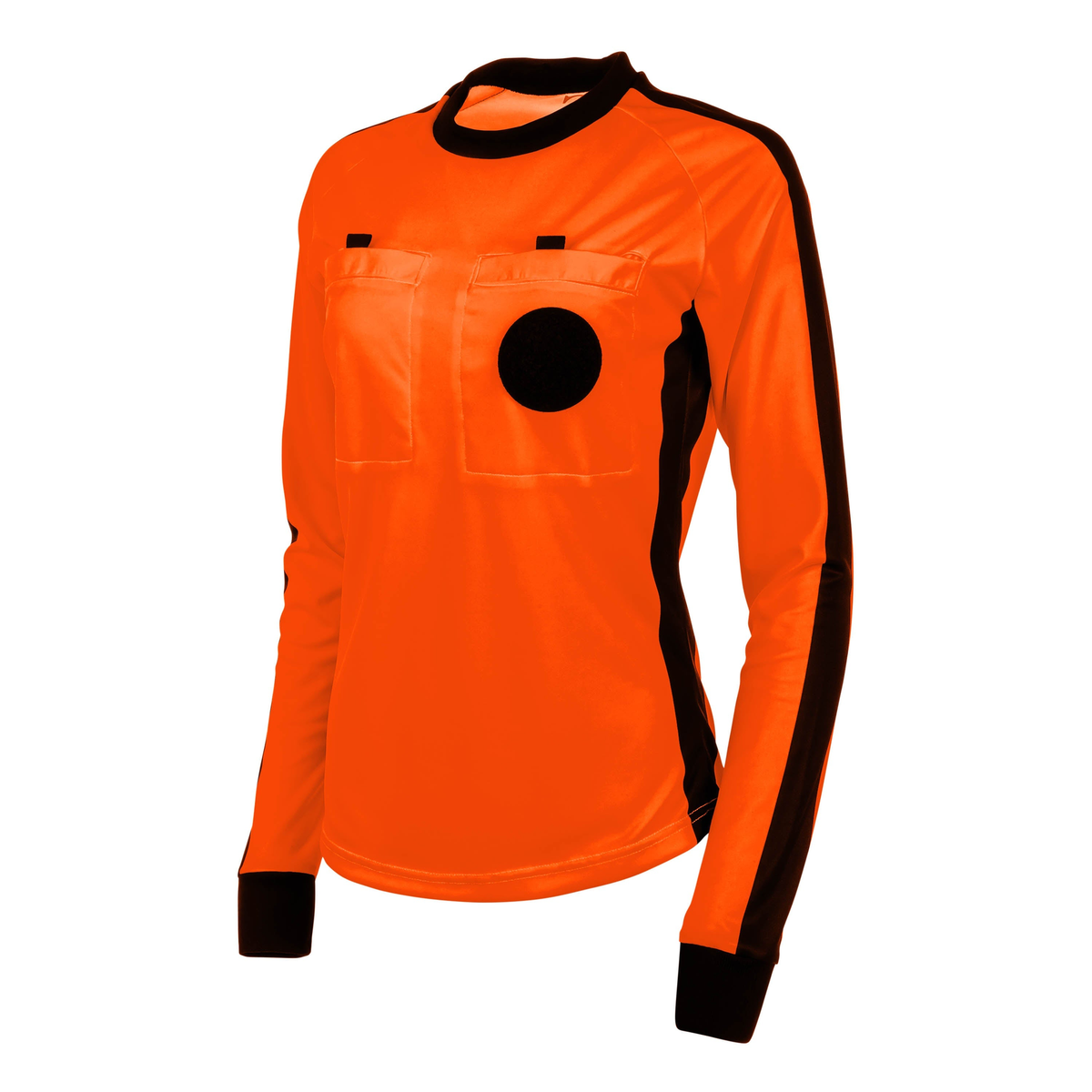 Smitty USA-903-College Women's Collegiate Soccer Referee Long Sleeve Shirt USA in Orange - front view