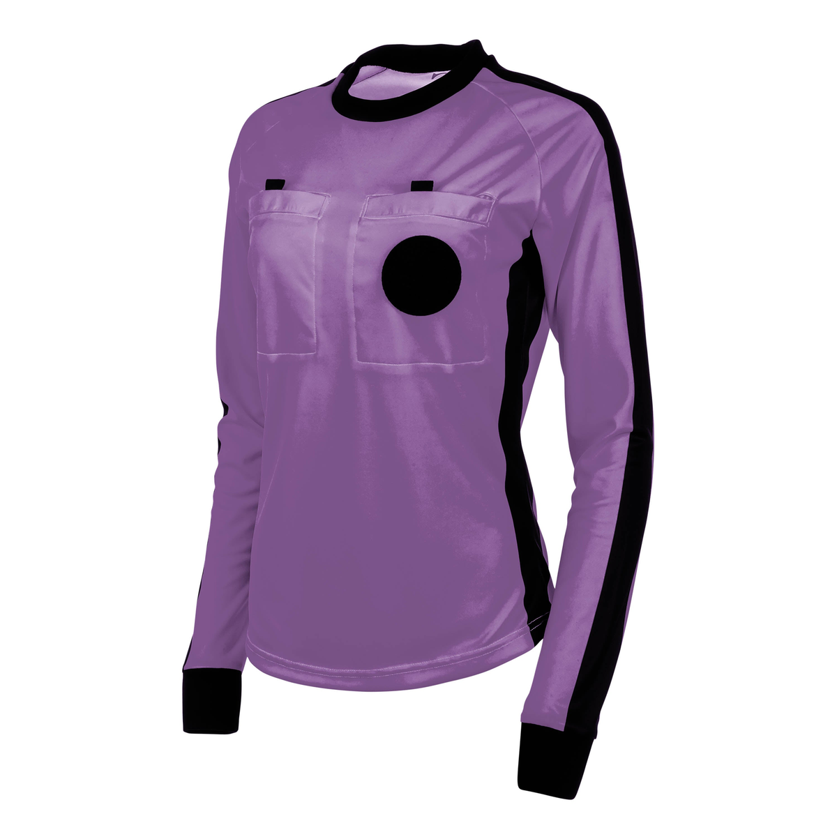 Smitty USA-903-College Women's Collegiate Soccer Referee Long Sleeve Shirt USA in Purple - front view