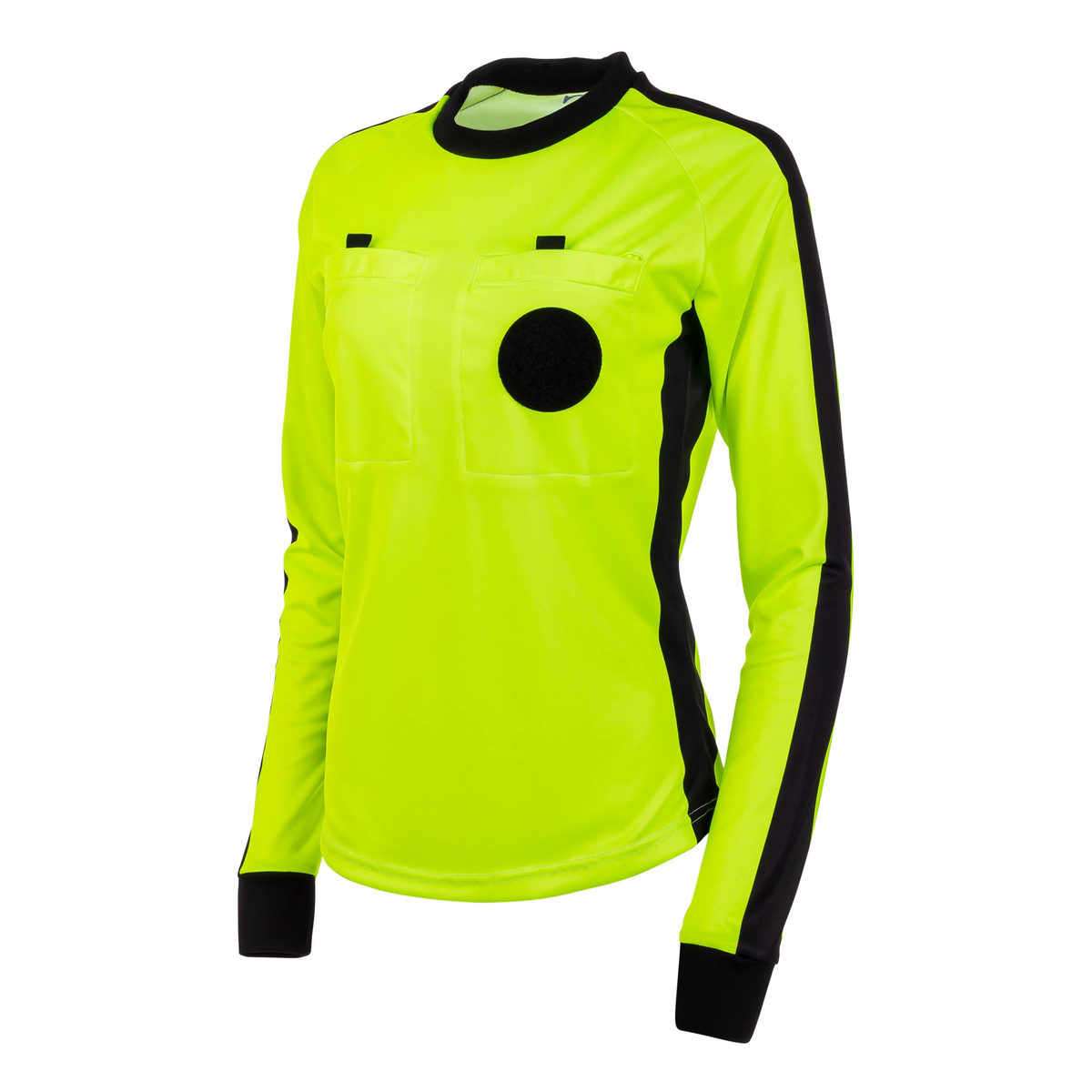Smitty USA-903-College Women's Collegiate Soccer Referee Long Sleeve Shirt USA in Yellow - front view