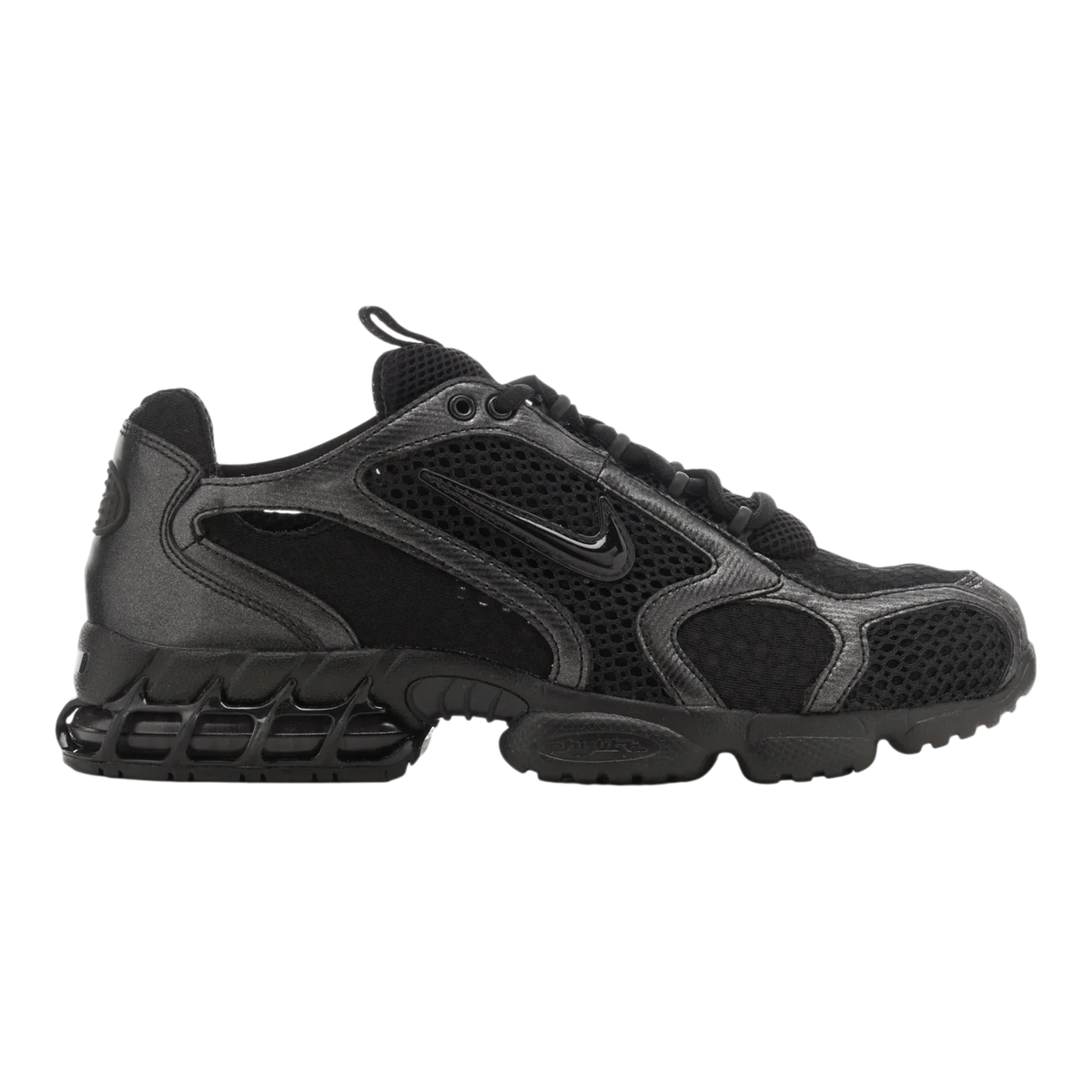 Nike Air Zoom Spiridon Cage 2 Men's Sneakers — Triple Black Mesh Low-Top