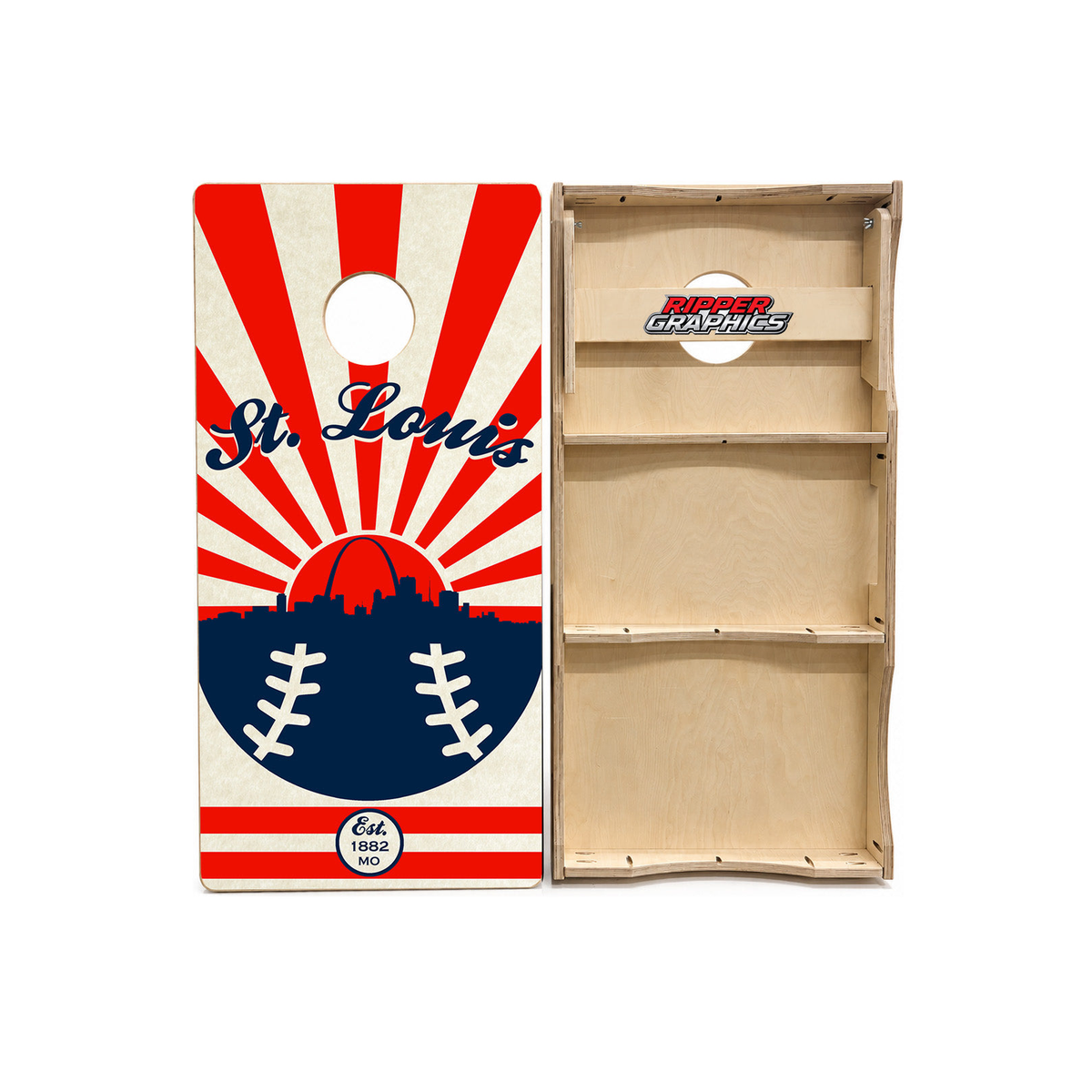St. Louis Baseball Cornhole Design product photo