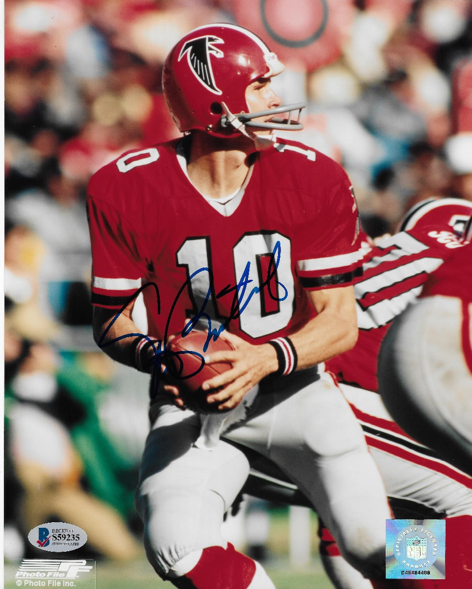 Steve Bartkowski Autographed Atlanta Falcons 8x10 Photo Beckett Authenticated #1