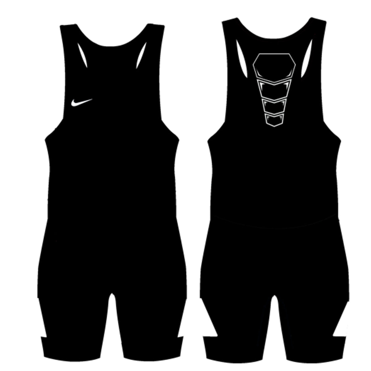 Nike Grappler Elite Black/White Wrestling Singlet