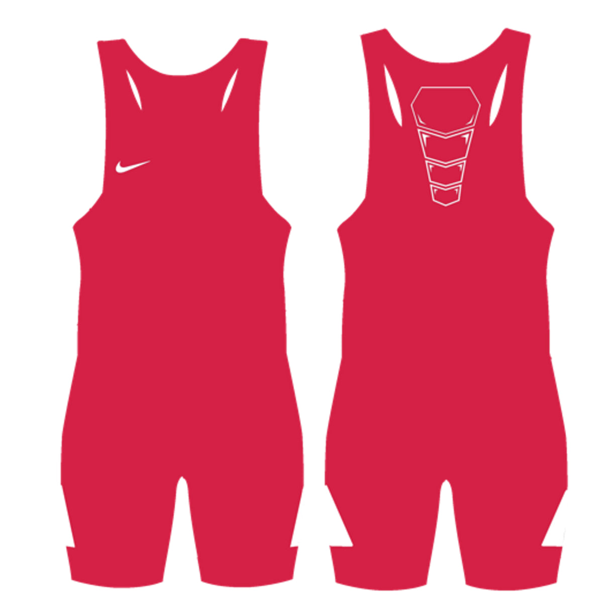 Nike Grappler Elite Scarlet/White Wrestling Singlet