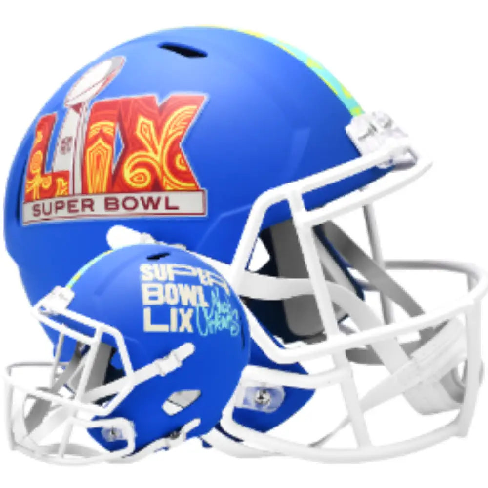 Super Bowl 59 Full Size Speed Replica Helmet Flat Royal Blue - NFL