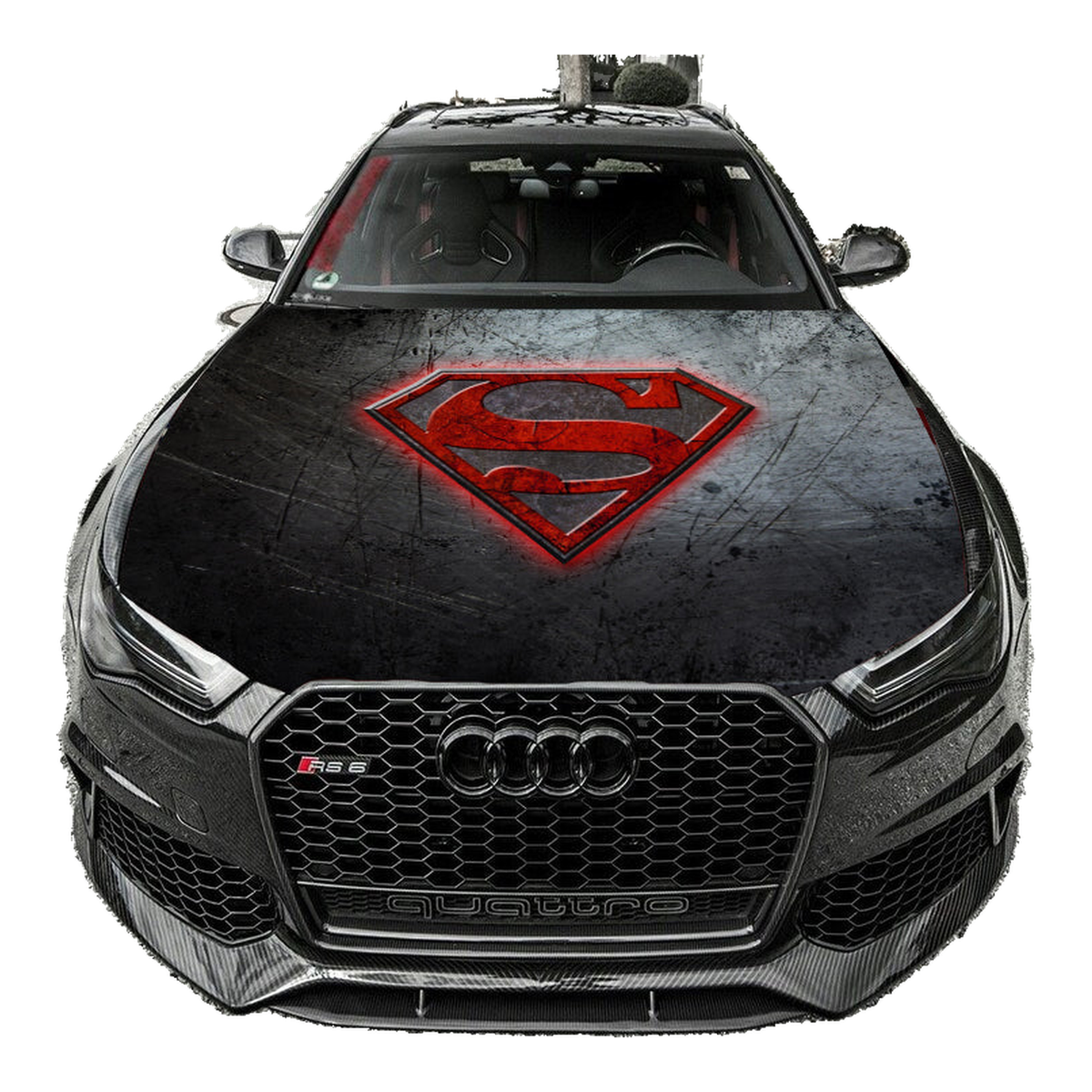 Super Man Hood Wrap Vinyl Graphic Decal Sticker Wrap Car or Truck product photo