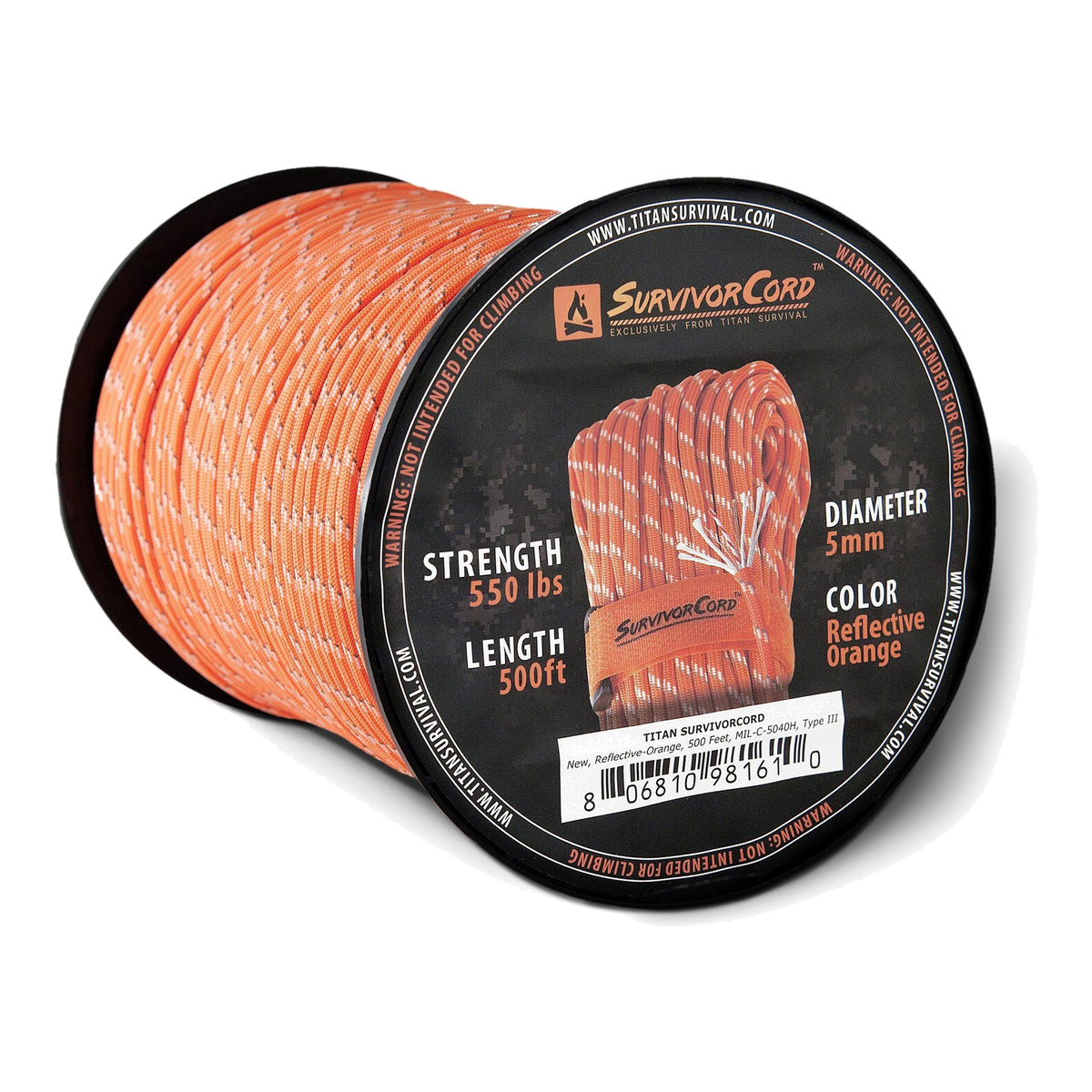 SurvivorCord Spool | REFLECTIVE-ORANGE - 24-500011 - Great Call Athletics